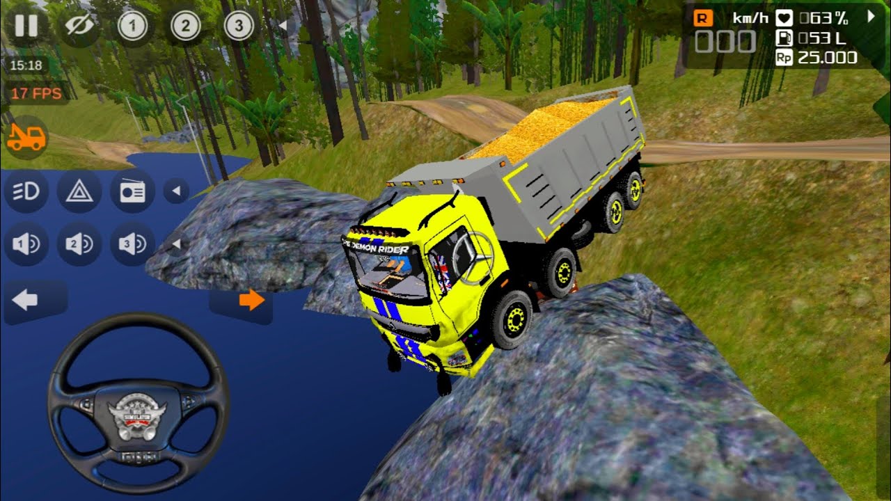 Indian Bharat Off Road 12 Wheeler TIPPER Truck Driving 😲 Bus Simulator Indonesia || 