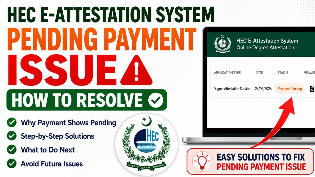 HEC Degree Attestation | How to Resolve Pending Payment Issues | Step-by-Step Guide | How to Pay Fee