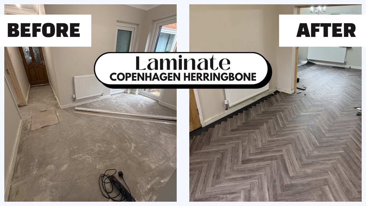 Satisfying Copenhagen Herringbone AC5 Laminate Flooring Installation