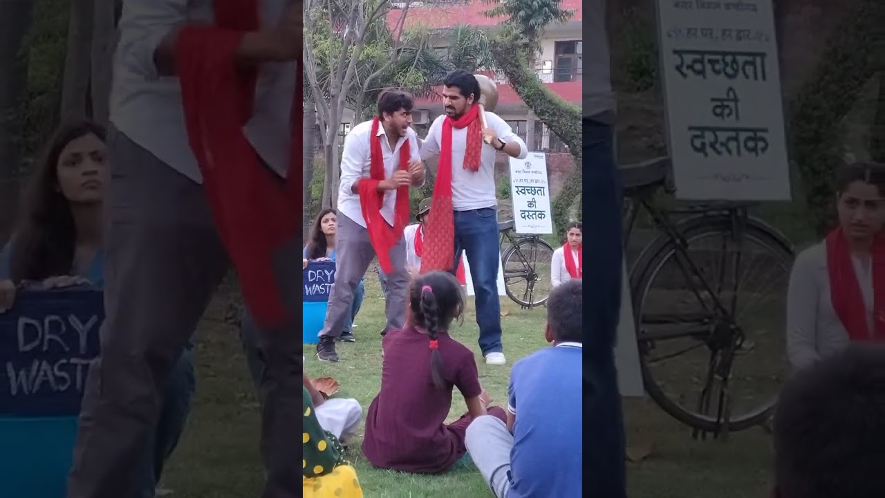 Nukkad Natak on स्वच्छता🌈🌎🌳 #MC Chandigarh#satvik arts#waste segregation #reduce#reuse#recycle