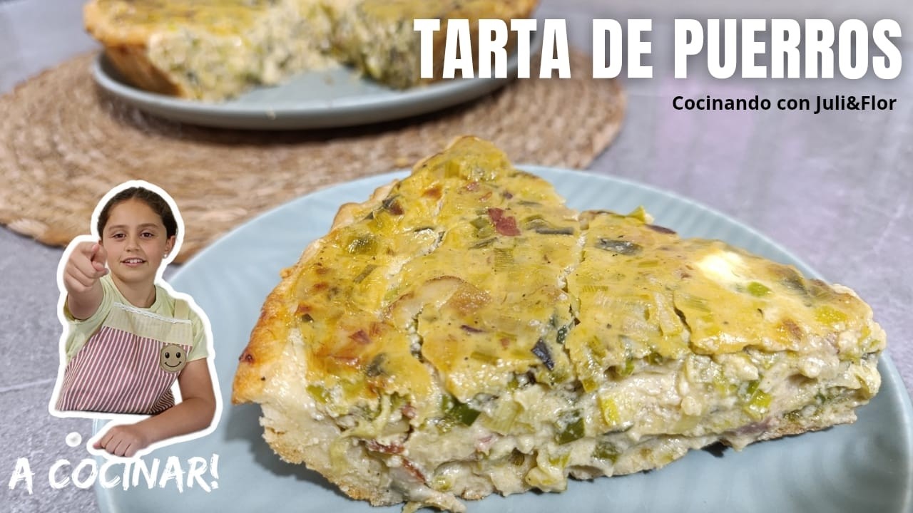 TARTA DE PUERROS CREMOSA, muy rica y facil!
