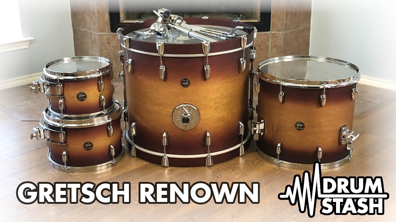 Gretsch Renown Drum Set Clean-Up and Sound Test (Tobacco Burst)