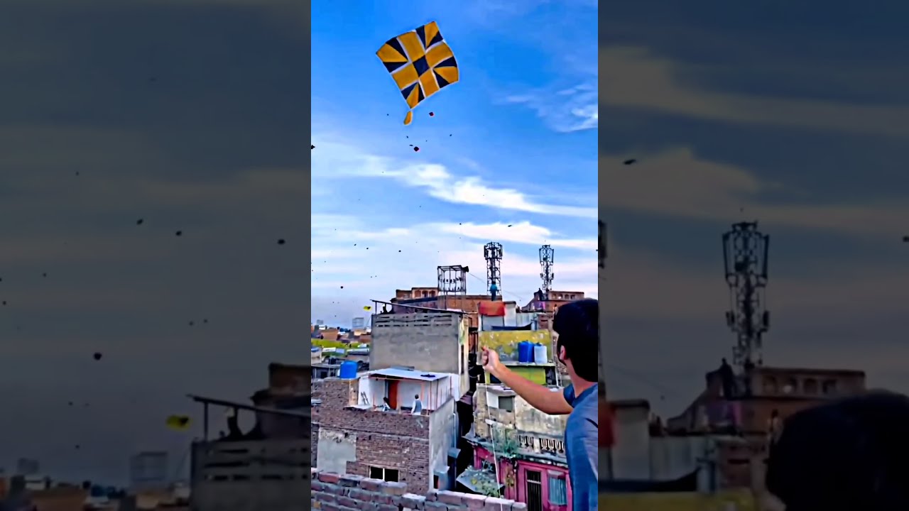 Flying Big Kite | Pakistani Kite Design | Big kite | Mono kite Fighter | Kite Flying | Love Ludhiana