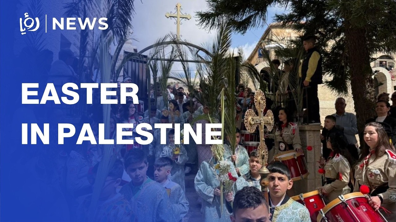 Palestinians celebrate Easter Sunday and Orthodox Palm Sunday