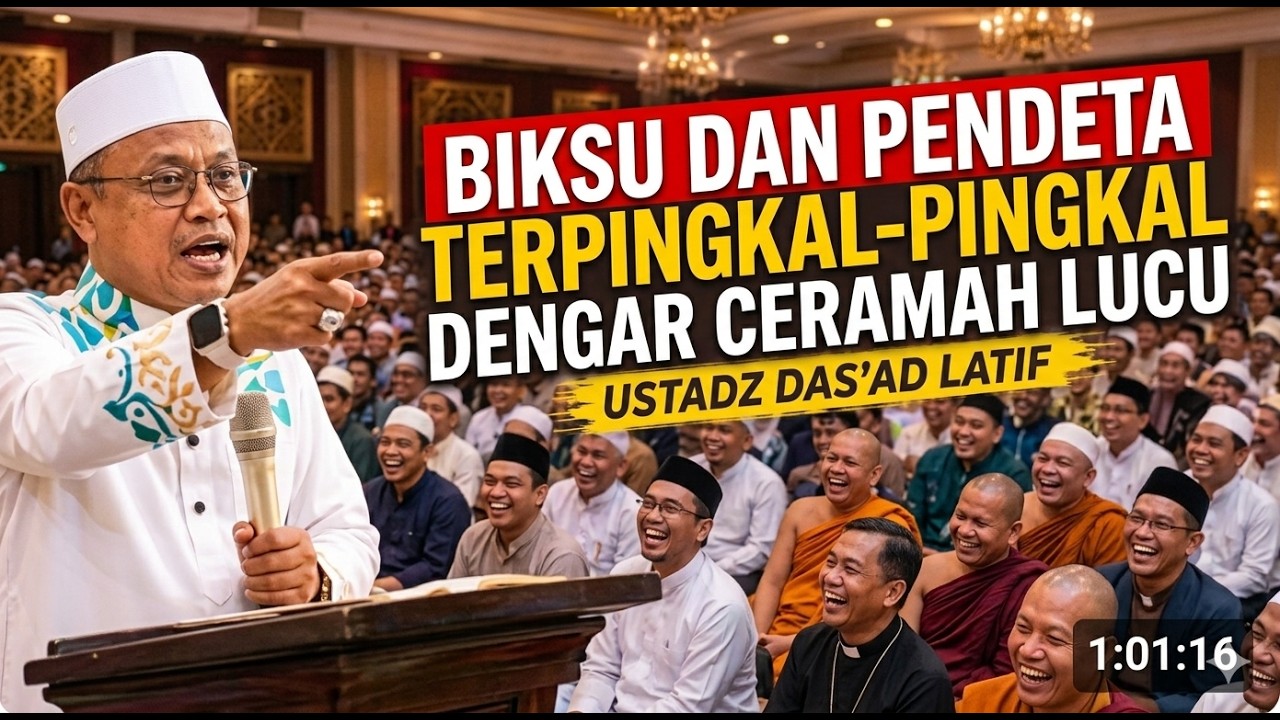 P3ND3T4 DAN BIKSU TERTAWA TERPINGKAL-PINGKAL |  CERAMAH LUCU USTAD DASAD LATIF  