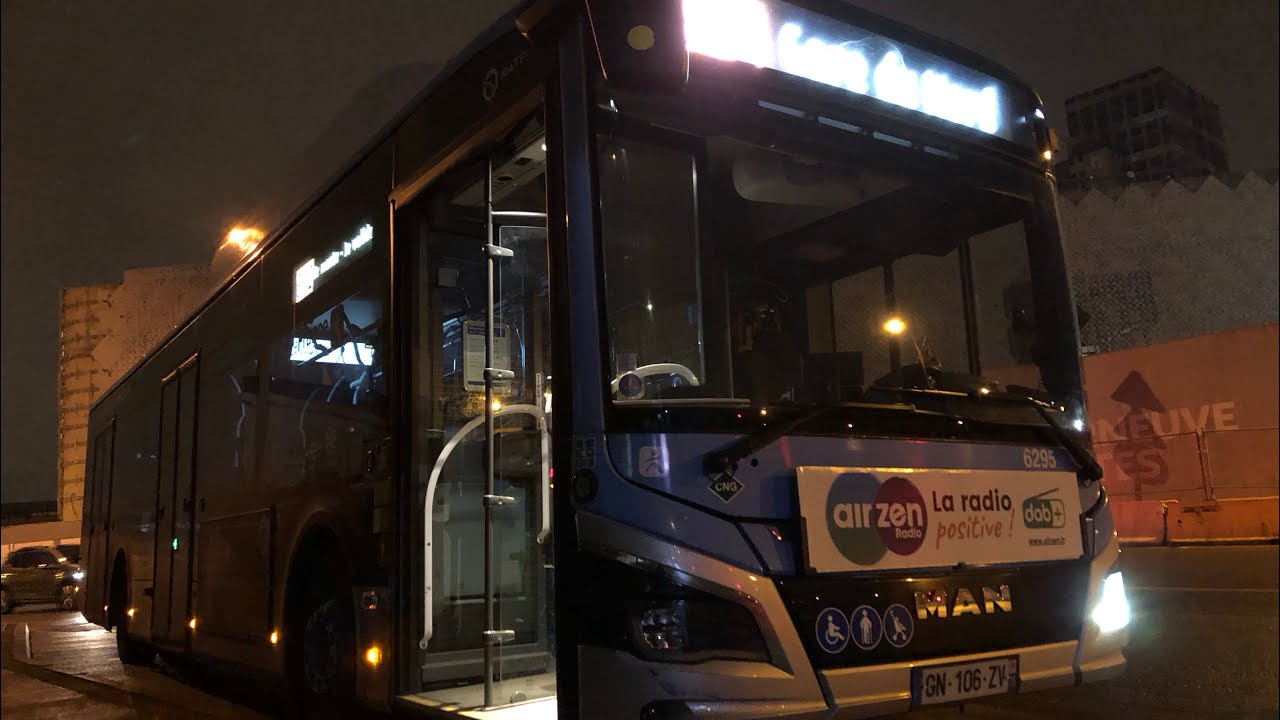 RATP | New MAN Lion’s City 12 CNG EffiCient Hybrid (NL280) Euro 6 ZF N°6295 | Kickdown