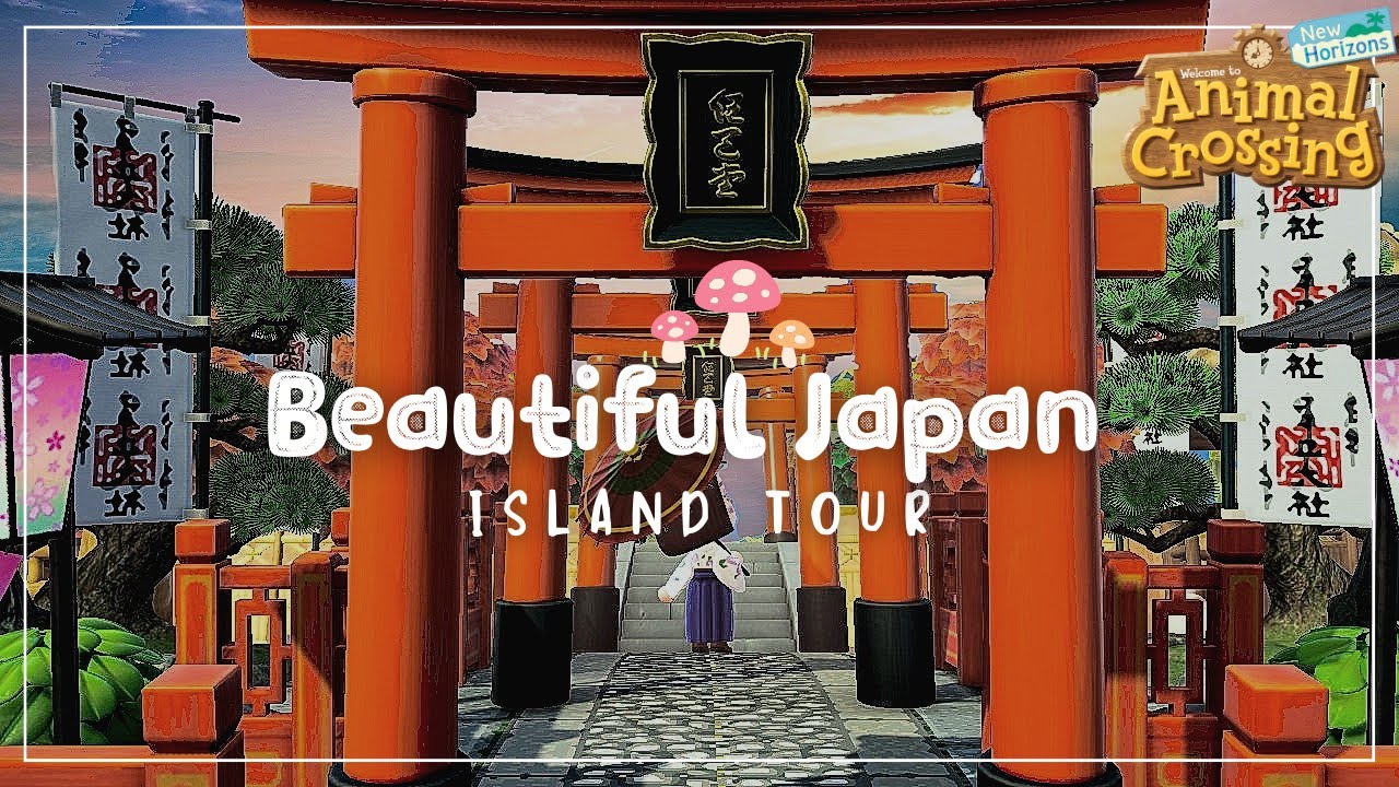 Beautiful TRADITIONAL JAPAN during cozy autumn // Abenew Island Tour // Animal Crossing New Horizons