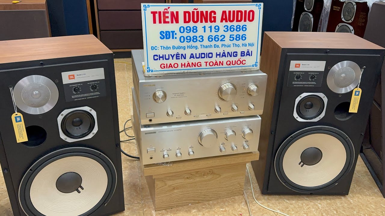 Sansui NRA nó nhà tiếng với JBL L112 đời cao đẳng cấp quá.!