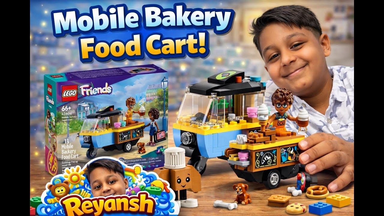Reyansh Builds & Plays LEGO Mobile Bakery Food Cart 🍰🧱 | Fun LEGO Build | Reyansh Happy Kids