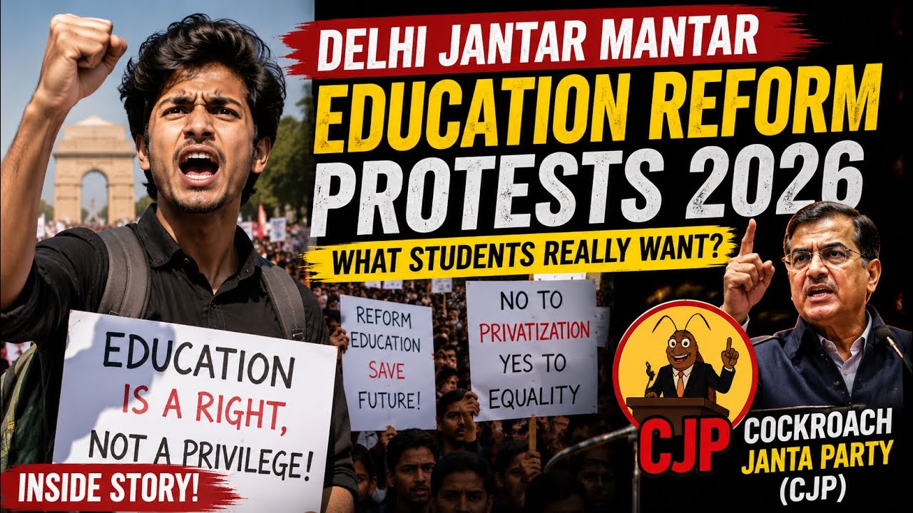 The 2026 Delhi Jantar Mantar Education Reform Protests | Cockroach Janta Party (CJP) Explained