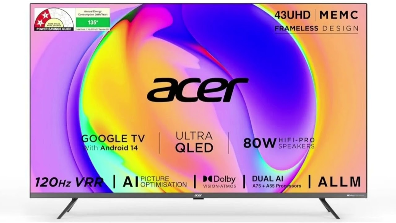 Upgrade with Acer 4K UHD Smart QLED Google TV’s available at huge discounts