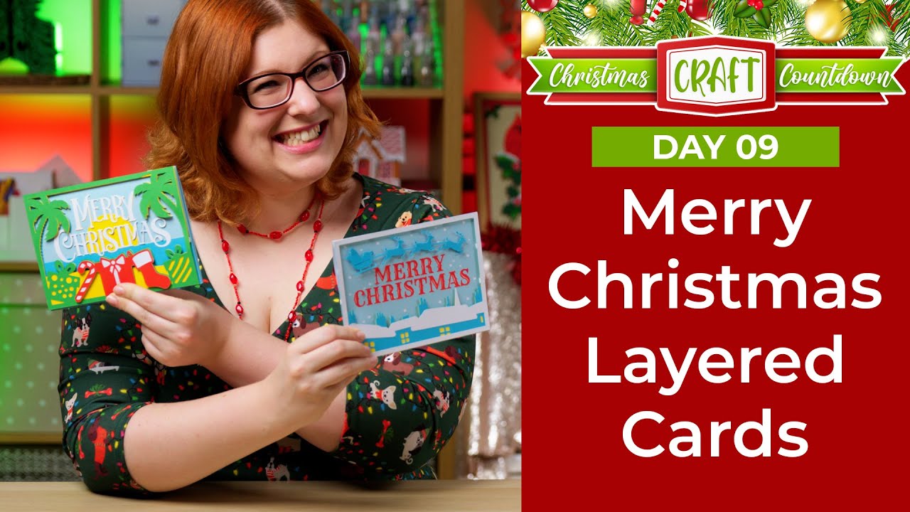 MERRY CHRISTMAS!! Easy Layered Christmas Card SVGs 🎄 CCC Day 09