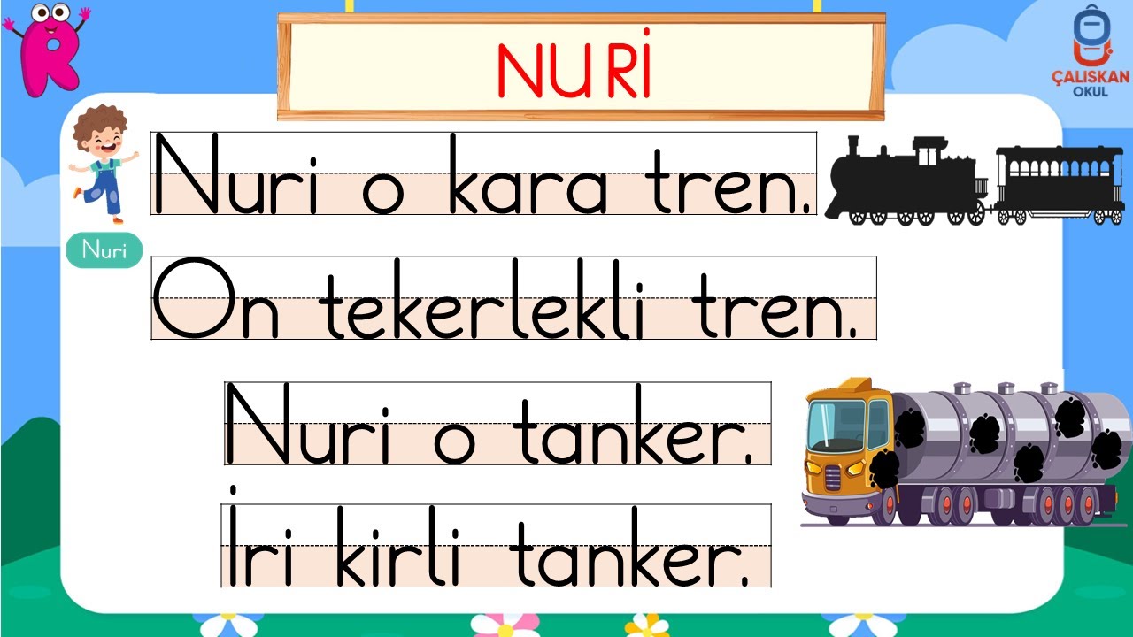 R Sesi Metin Okuma Çalışması  - İlk Okuma Yazma Öğretimi - Yeni Müfredat