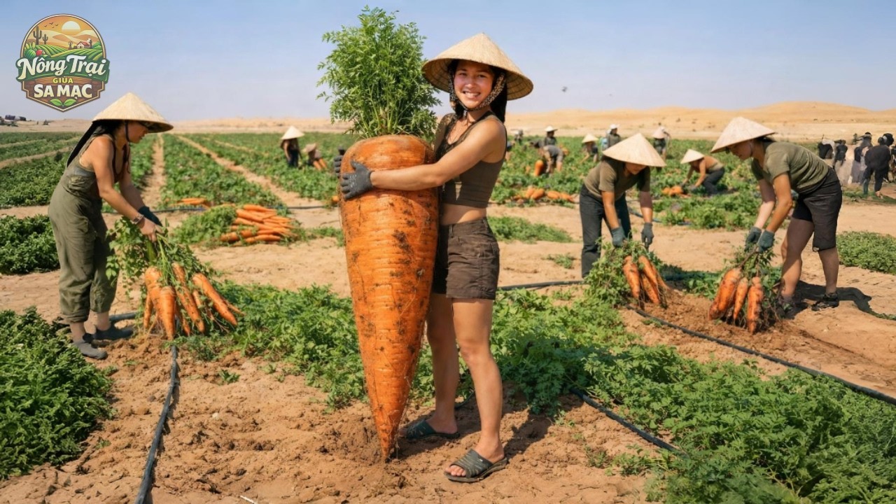 Tin Gây Sốc! Họ Đã Trồng Được Cà Rốt Ở Sa Mạc – Kết Quả Khiến Cả Thế Giới Kinh Ngạc