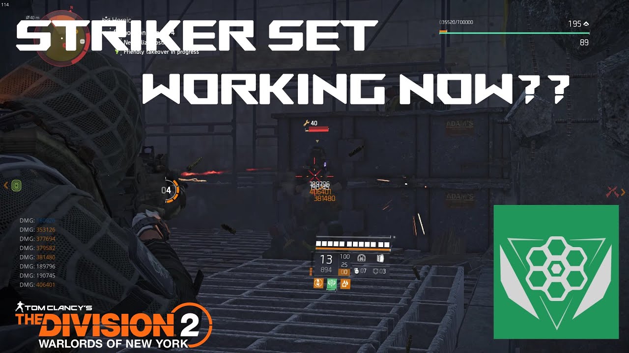 STRIKER GEAR SET AFTER TU8.5 IS IT WORKING?? THE DIVISION 2 WONY
