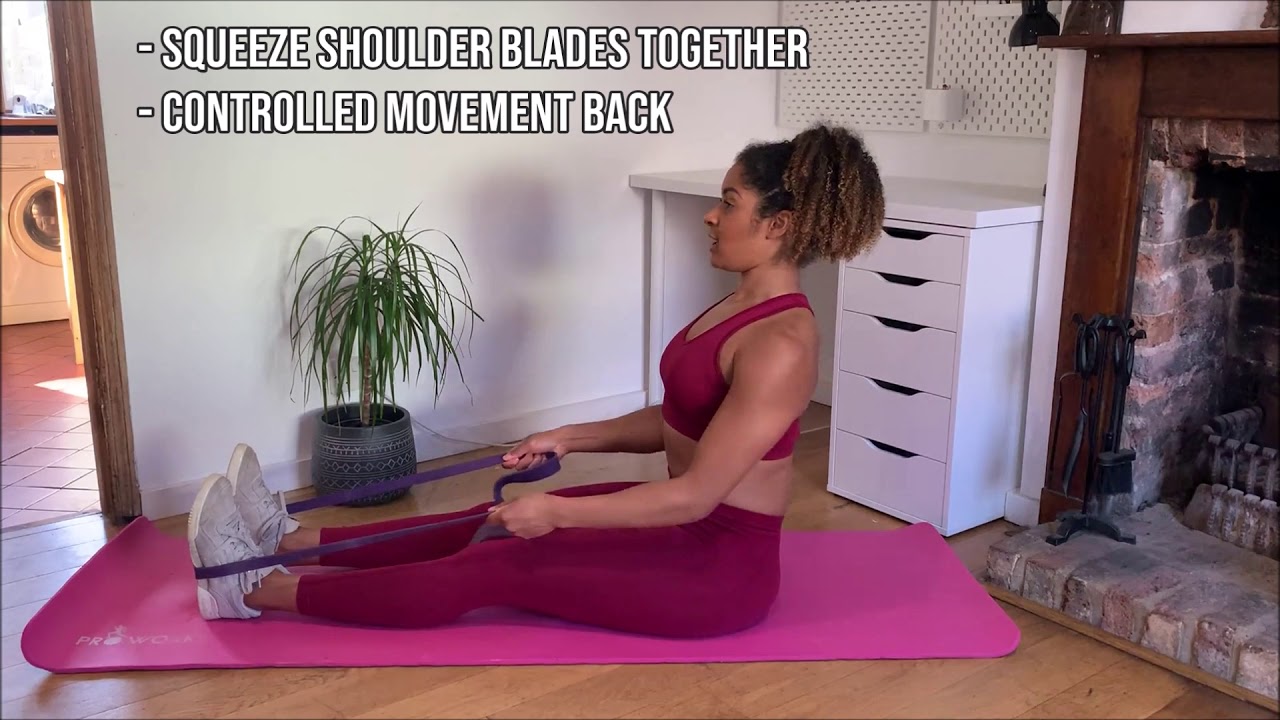 Resistance Band Seated Row Tutorial