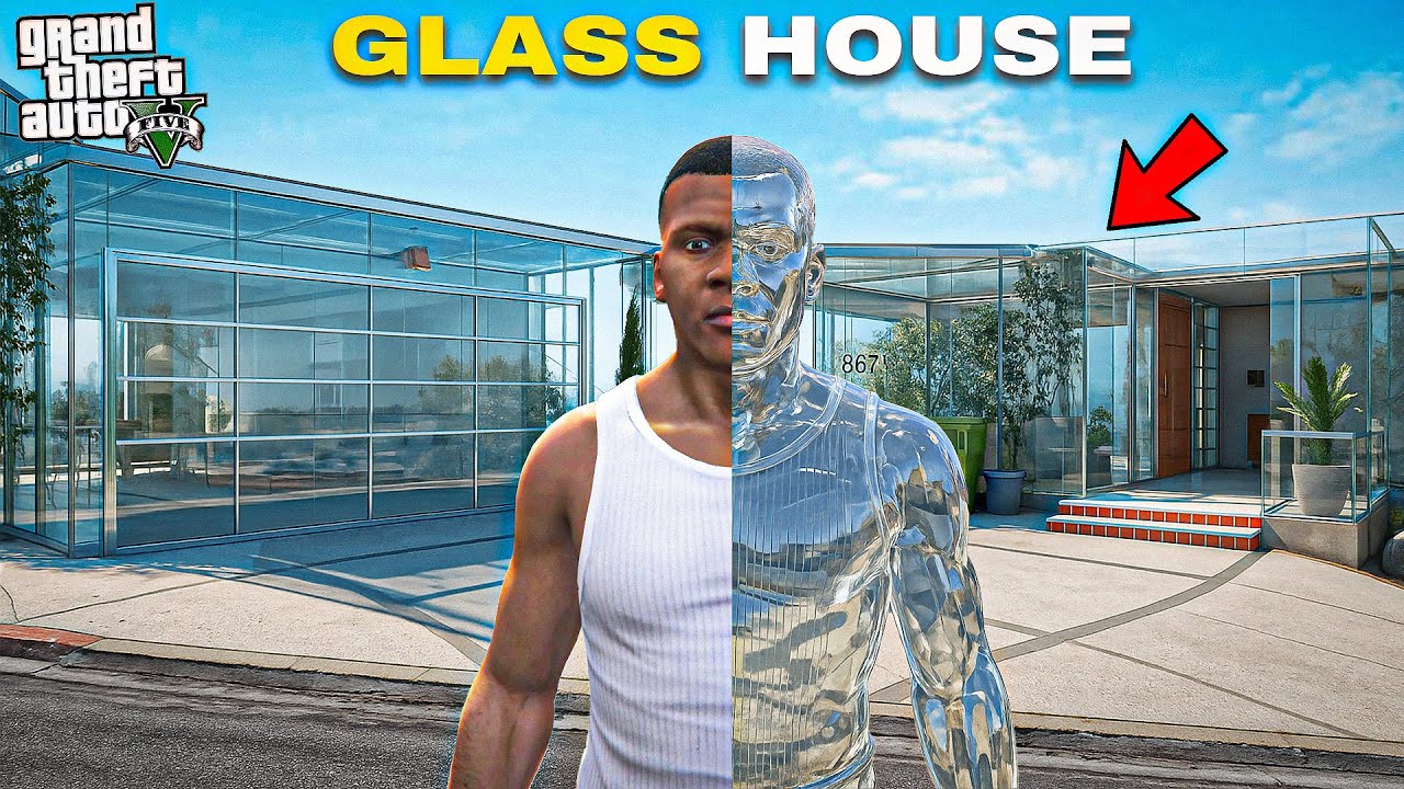 Franklin Made And Tested Glass House In GTA 5 ! (GTA 5 Mods)