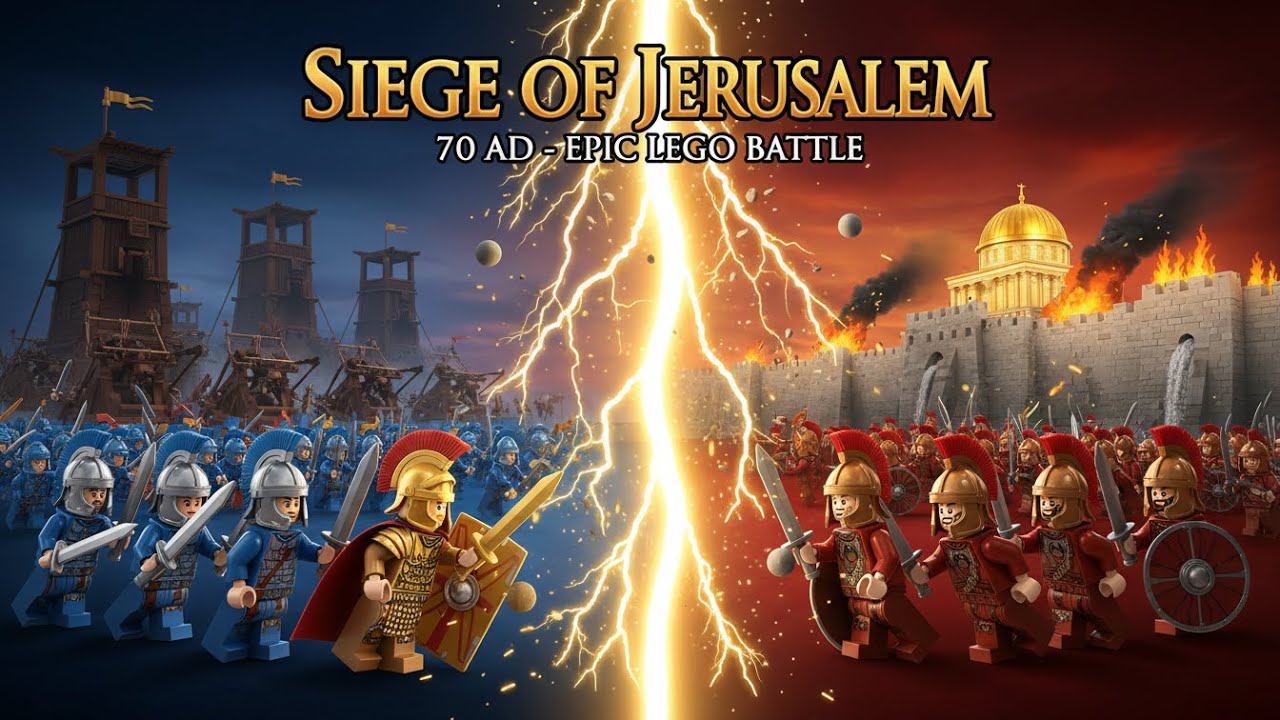 LEGO Roman Siege of Jerusalem 70 AD | Epic Ancient Battle Animation | Rise and Fall of the Temple