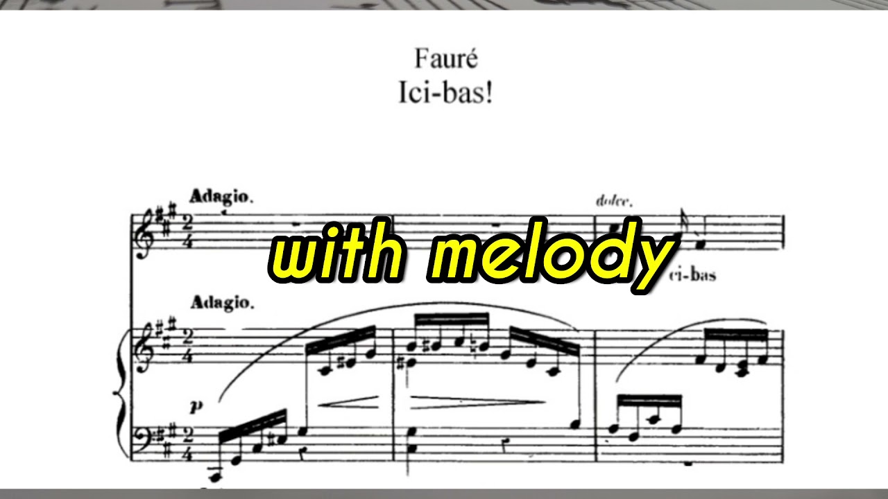 Ici-bas!/ accompaniment, with Melody/ 반주 멜로디연주/ Faure(F# minor)