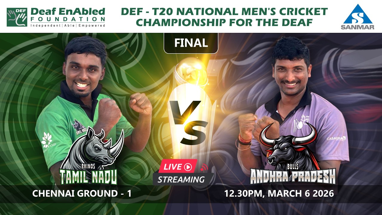 FINAL |BULLS ANDHRA PRADESH VS RHINOS TAMILNADU |DEF-T20 NATIONAL MENS CRICKET CHAMPIONSHIP FOR DEAF