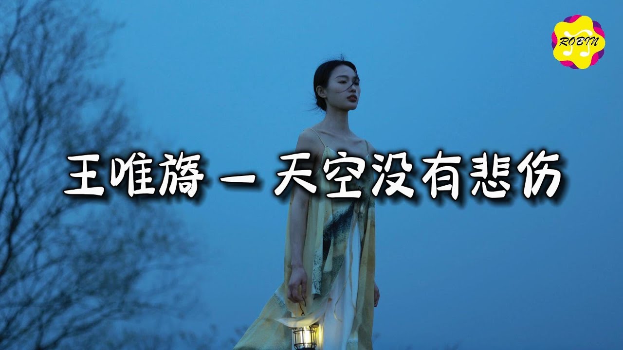 王唯旖 - 天空没有悲伤『抬头看 天空没有悲伤 别浪费了这时光，让眼泪燃成那朵星光 滴落也变得漂亮。』【动态歌词MV】
