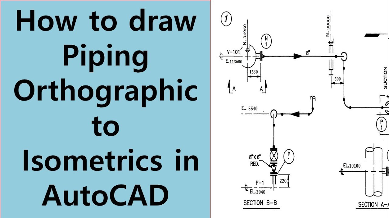 Как нарисовать трубопровод с орфографическим изображением в Autocad | Для начинающих Autocad