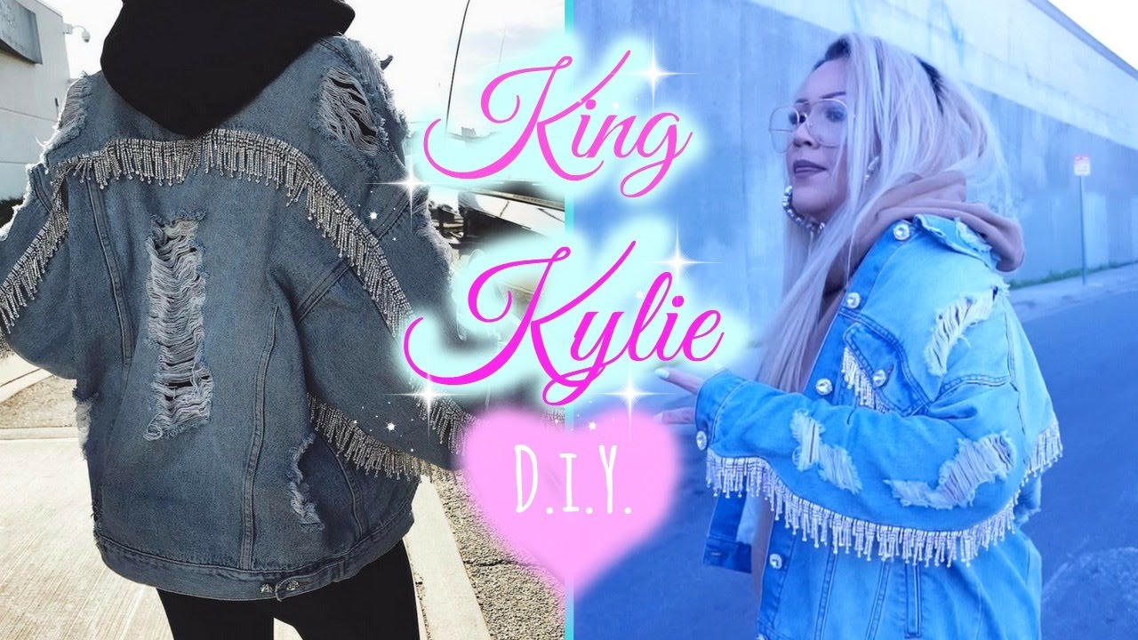 KING KYLIE DIAMOND FRINGE DENIM DIY🔥