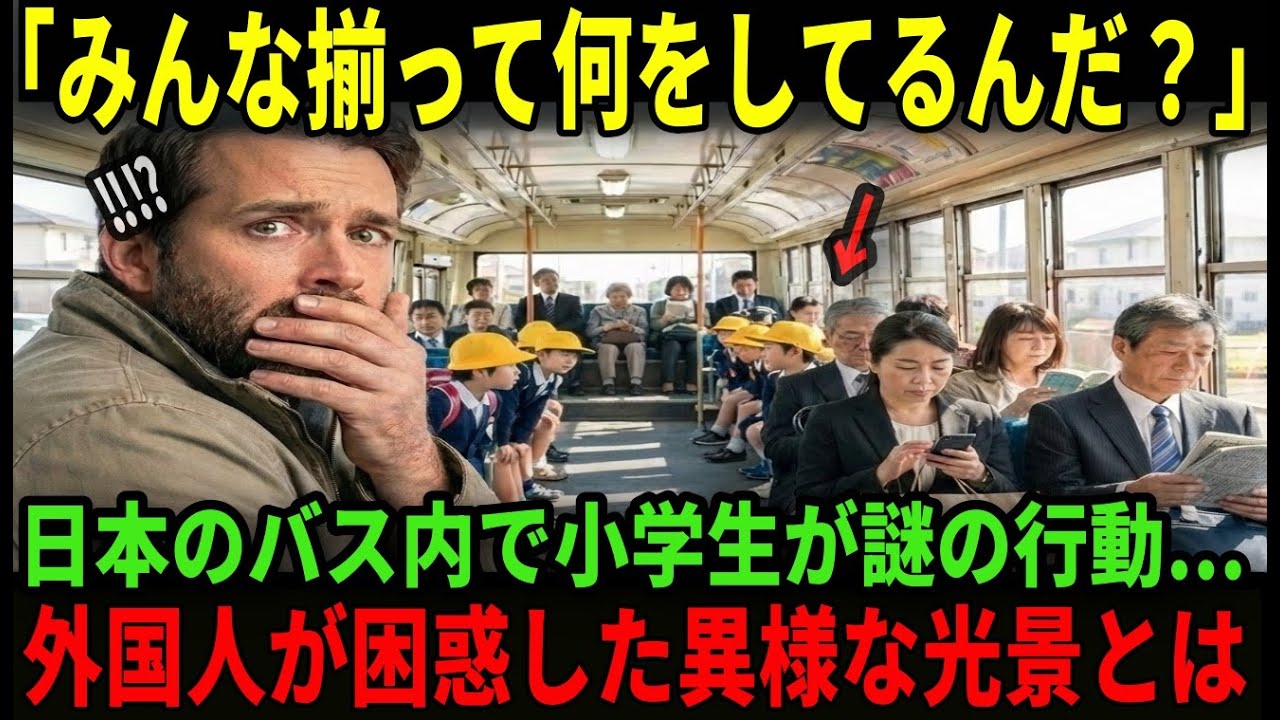 【海外の反応】「みんな揃って何をしてるんだ？」バスを降りる小学生が見せた異様な行動に外国人が困惑…！