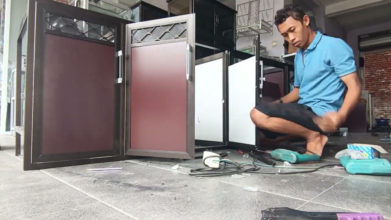 cara pasang bawah dapur pakai alumunium merakit sampai pemasangan