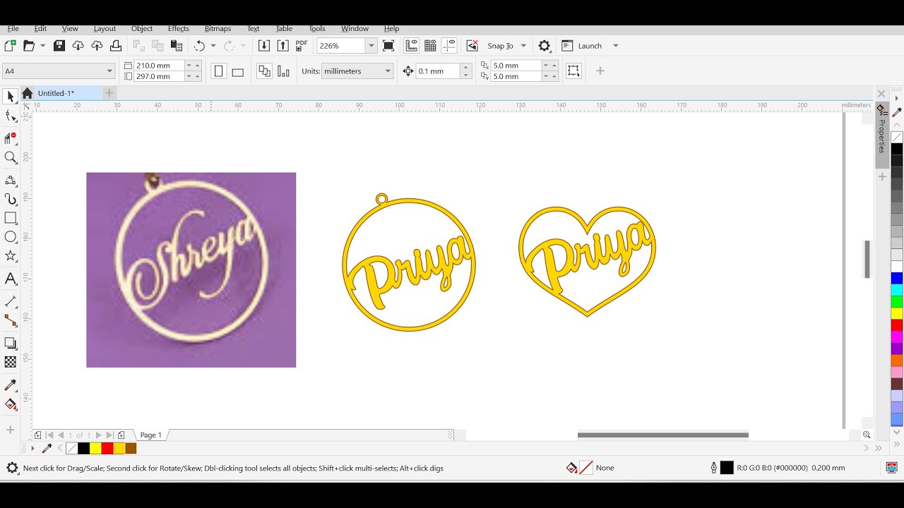 How To Make Name Pendant In A Frame | Personalized Name Pendant | Design Your Own Pendant