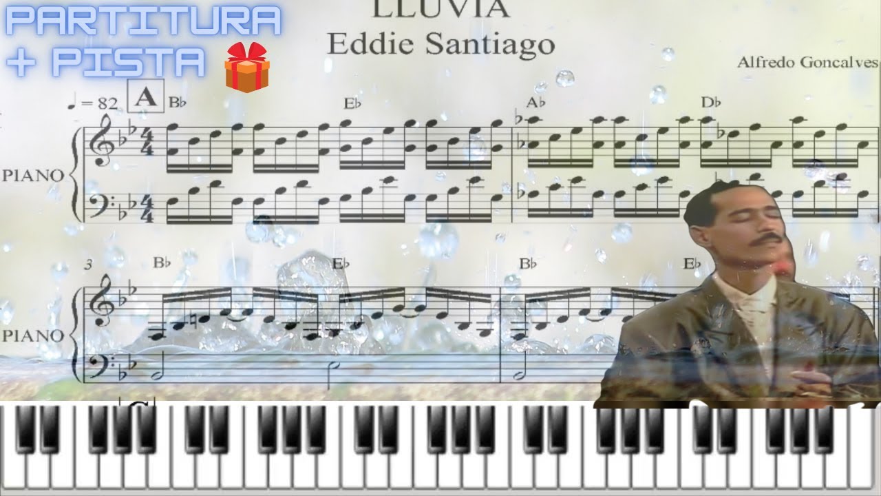 Como tocar LLUVIA piano SALSA - TUTORIAL REGALO