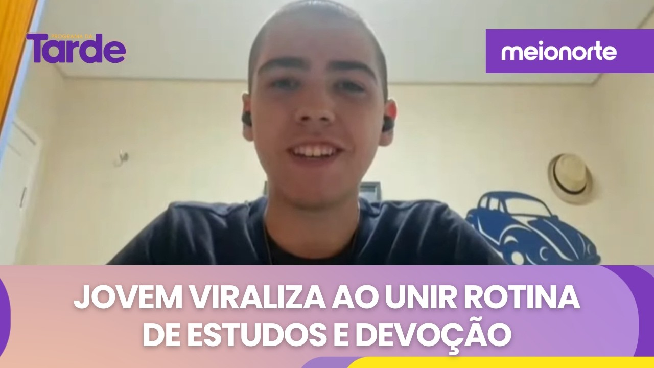 Jovem viraliza ao unir rotina de estudos e devoção | Programa da Tarde