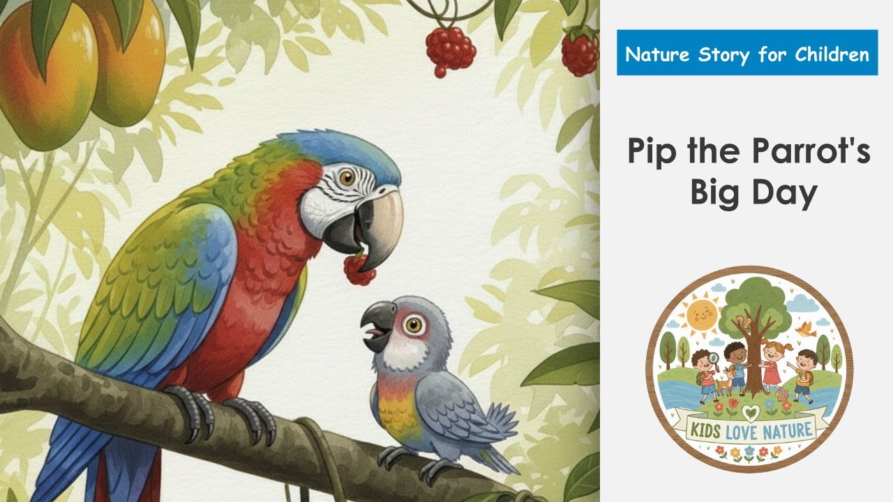 Baby Parrot Facts: Why Parrots Can Talk! Pip the Chick & Rainforest Life Cycle (For Kids)