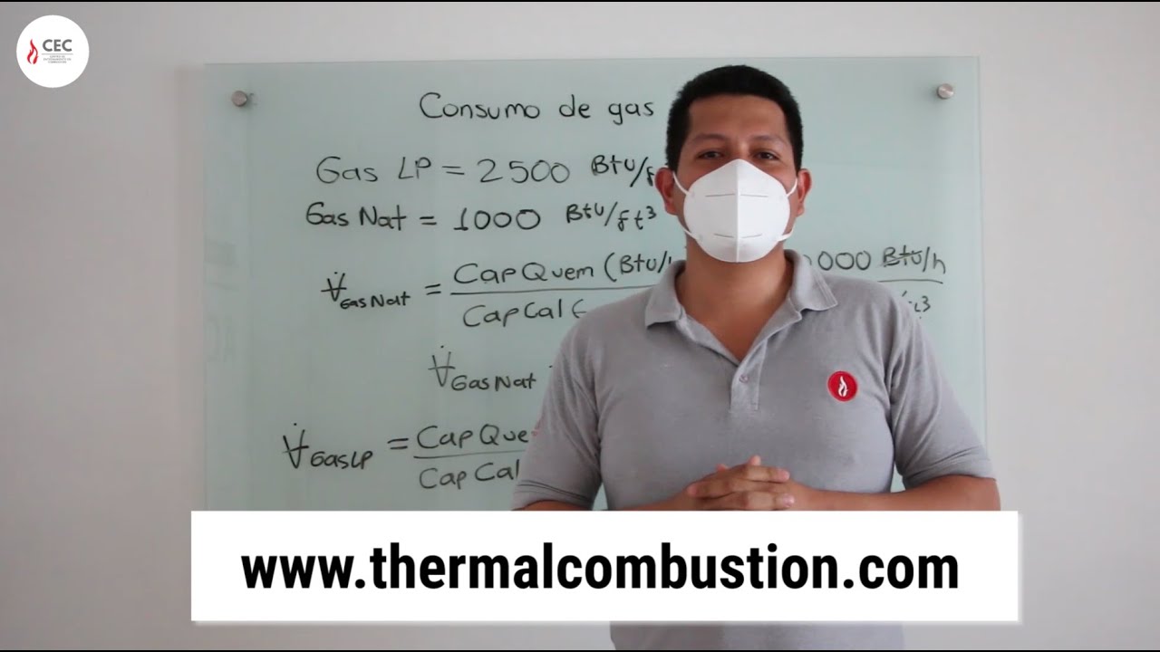 C&aacute;lculo de consumo de gas para un quemador industrial