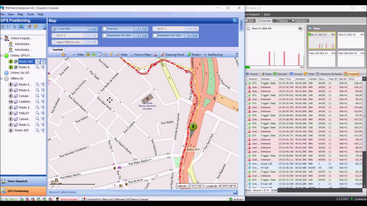 TRBOnet GPS TRACKER vs NATIVE MOTOTRBO GPS COMPARISON
