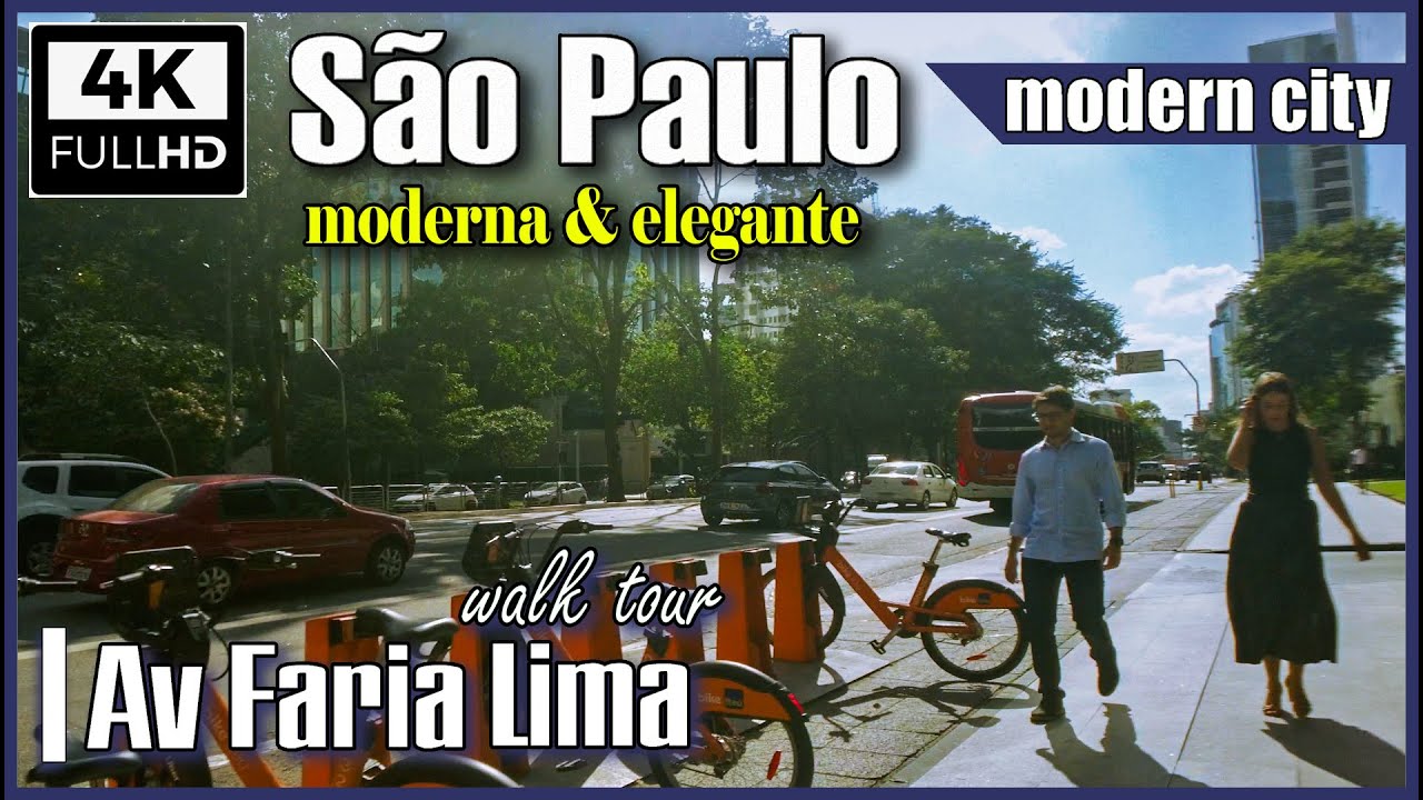 [4K] Avenida Faria Lima cada vez mais moderna | Sao Paulo walking tour 4k | Avenida Faria Lima SP 4K