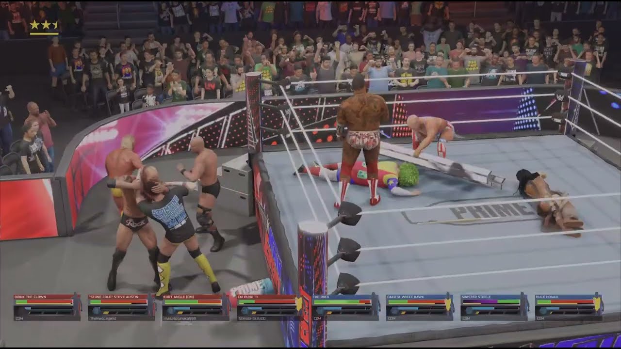 WWE 2k25 online 4v4 tag ladder match 