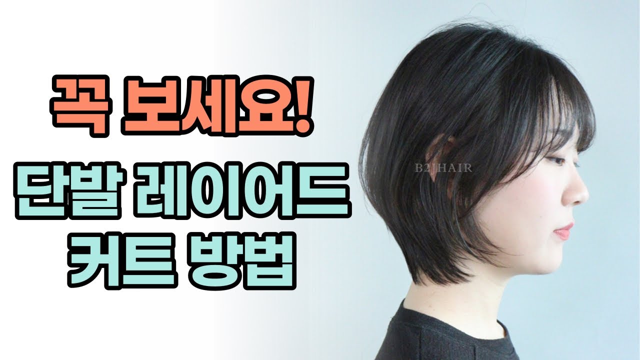 단발 레이어드컷 자르는법(수지 단발, 단발머리, 단발 허쉬컷)