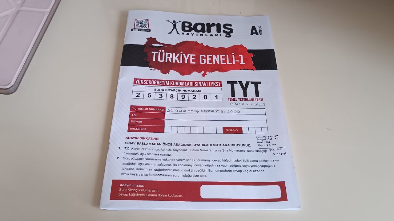 Barış TG TYT sonucum🌟 Biraz erken oldu sanki ama- #yks #yks2026 