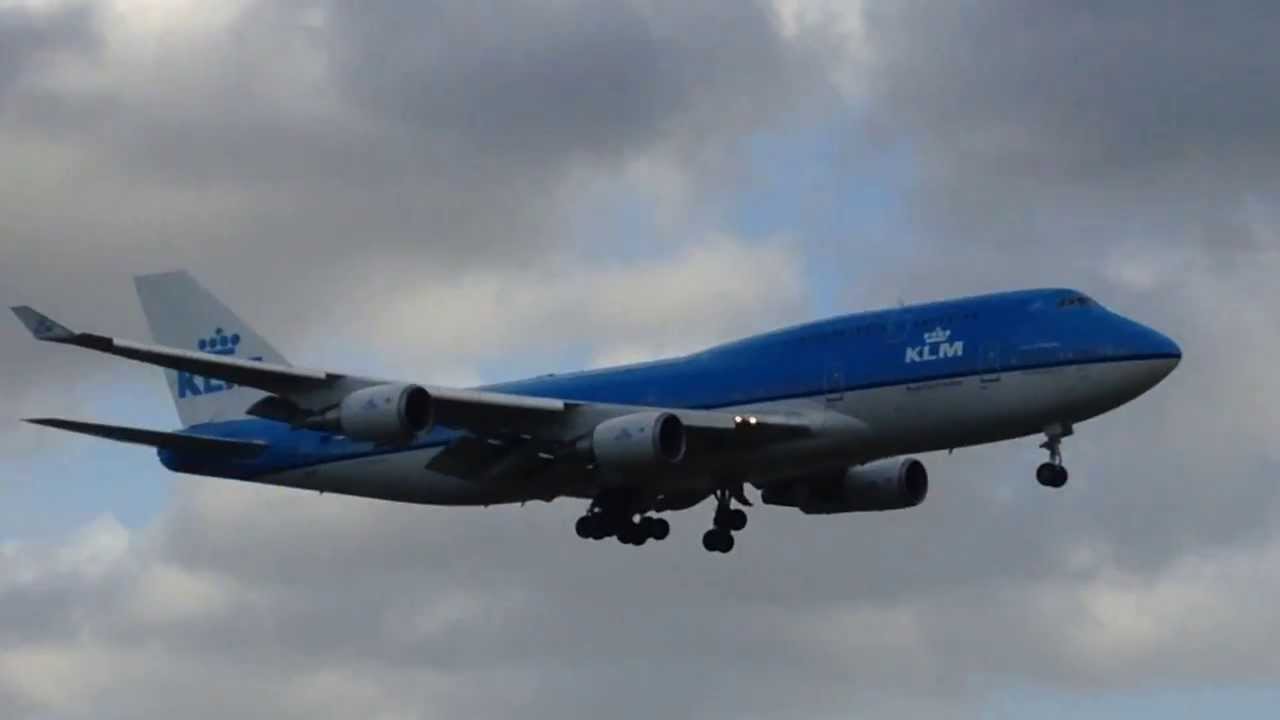 Rare landing Boeing 747-406(M) Oostbaan (04-22) KL686 Amsterdam Schiphol Airport PH-BFU