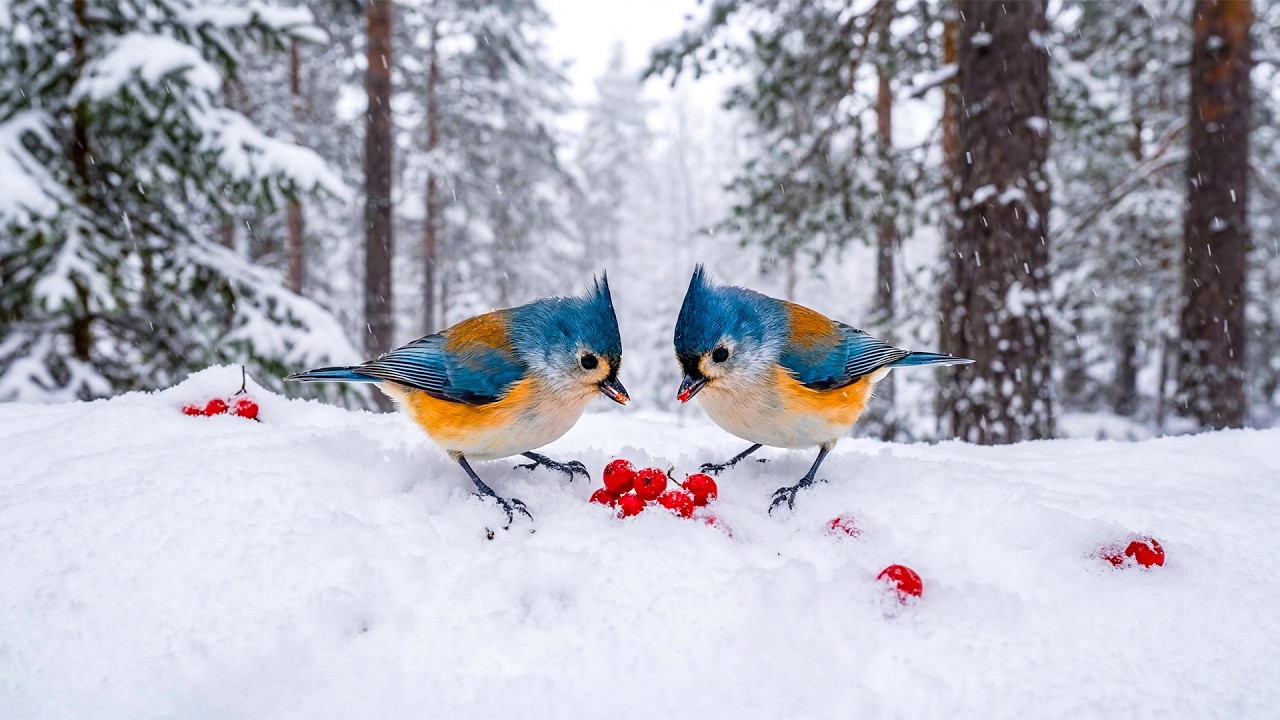 Winter Music & Birds Singing ❄️🎹 – Piano Music for Reduce Stress & Emotional Healing