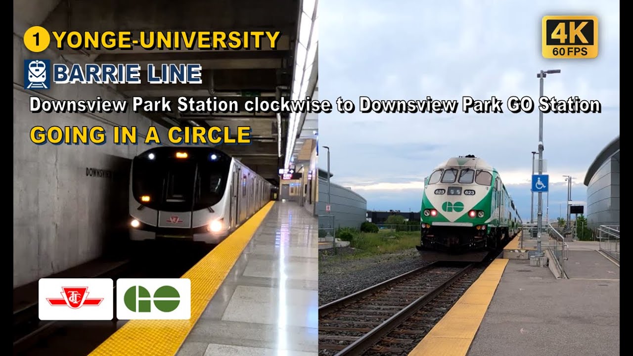 TTC & GO Transit POV Walk: Downsview Park Stn to Downsview Park GO Station Via Union Stn【4K 60FPS】