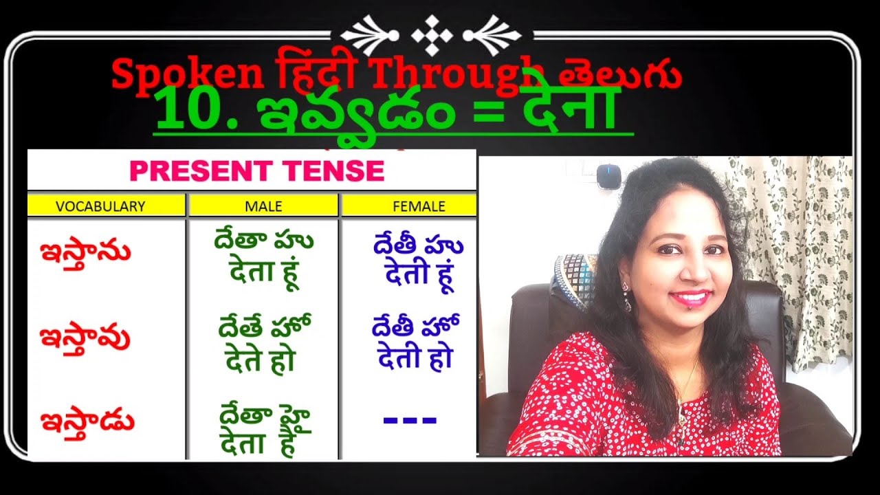 10.ఇవ్వడం = देना | ఈ క్రియా పదం తో Vocabulary+Sentences| explained with Tenses@Fit_To_Speak