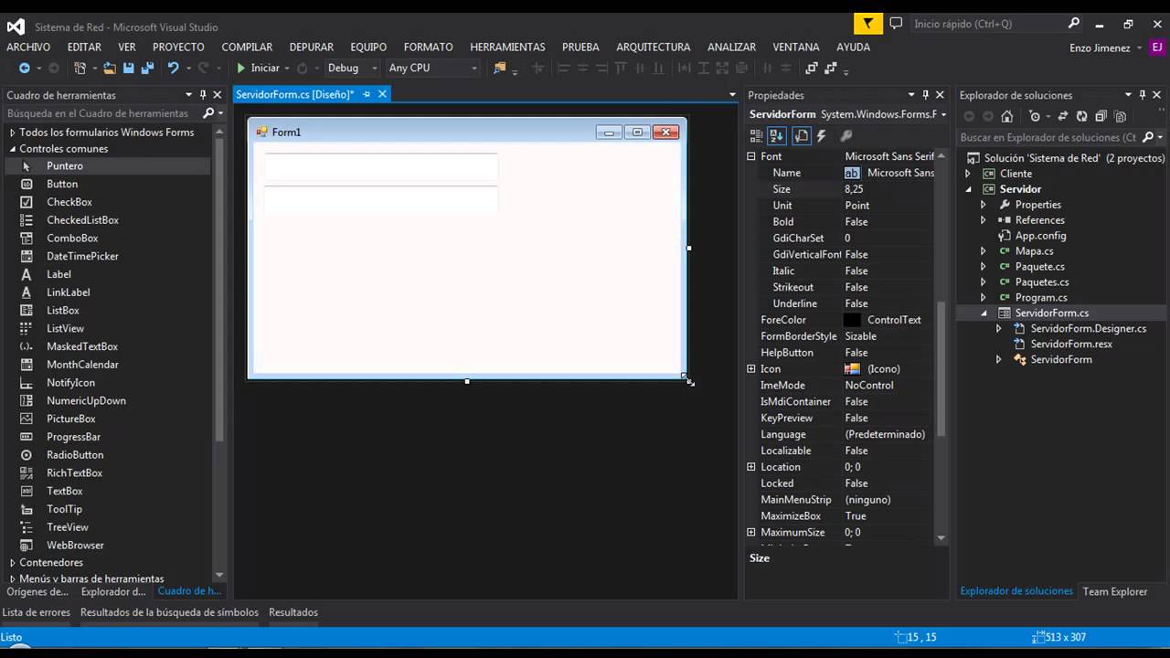 Aplicación Cliente/Servidor TCP C# SQL Server (Visual Studio 2013)