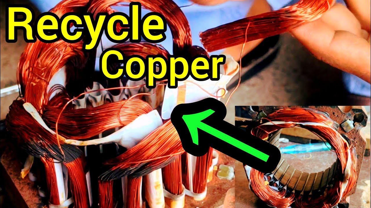 Super Easy! Recycle motor remove copper winding motor core scrap the copper out of an electric motor