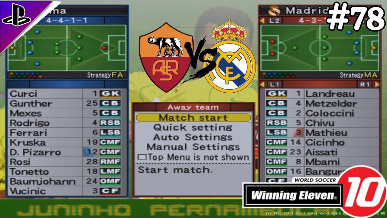 Winning Eleven 10 Real Madrid Master League - Pertama X Nya Madrid Jumpa Pangeran Roma - Part 78