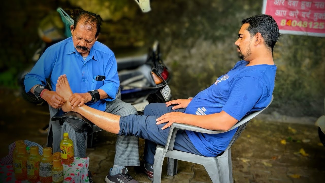 Asmr One hour painkiller Foot massage Therapy  by Indian barber Narsa baba (Painkiller baba)