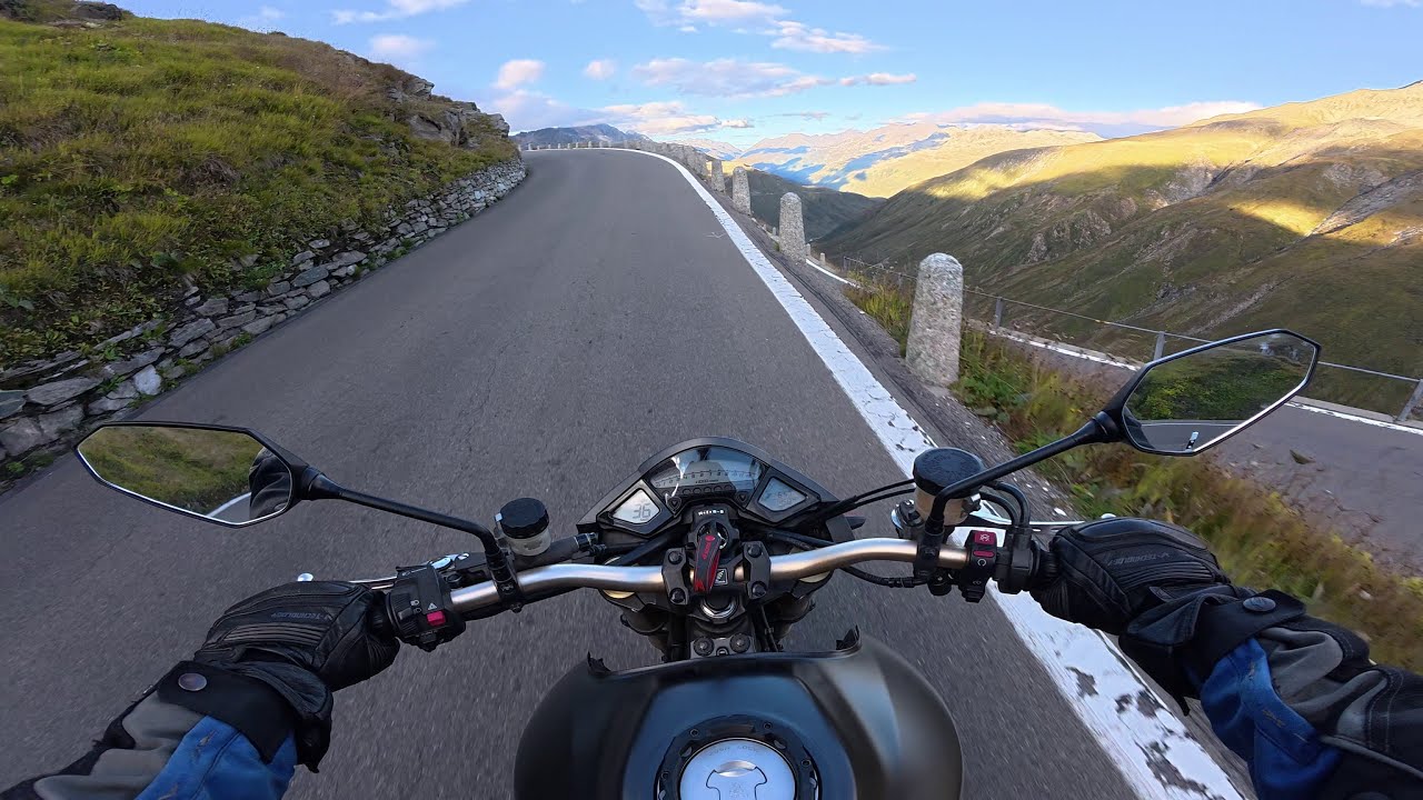 POV Honda CB1000 - Amazing Furkapass Ride - RAW Onboard Sound