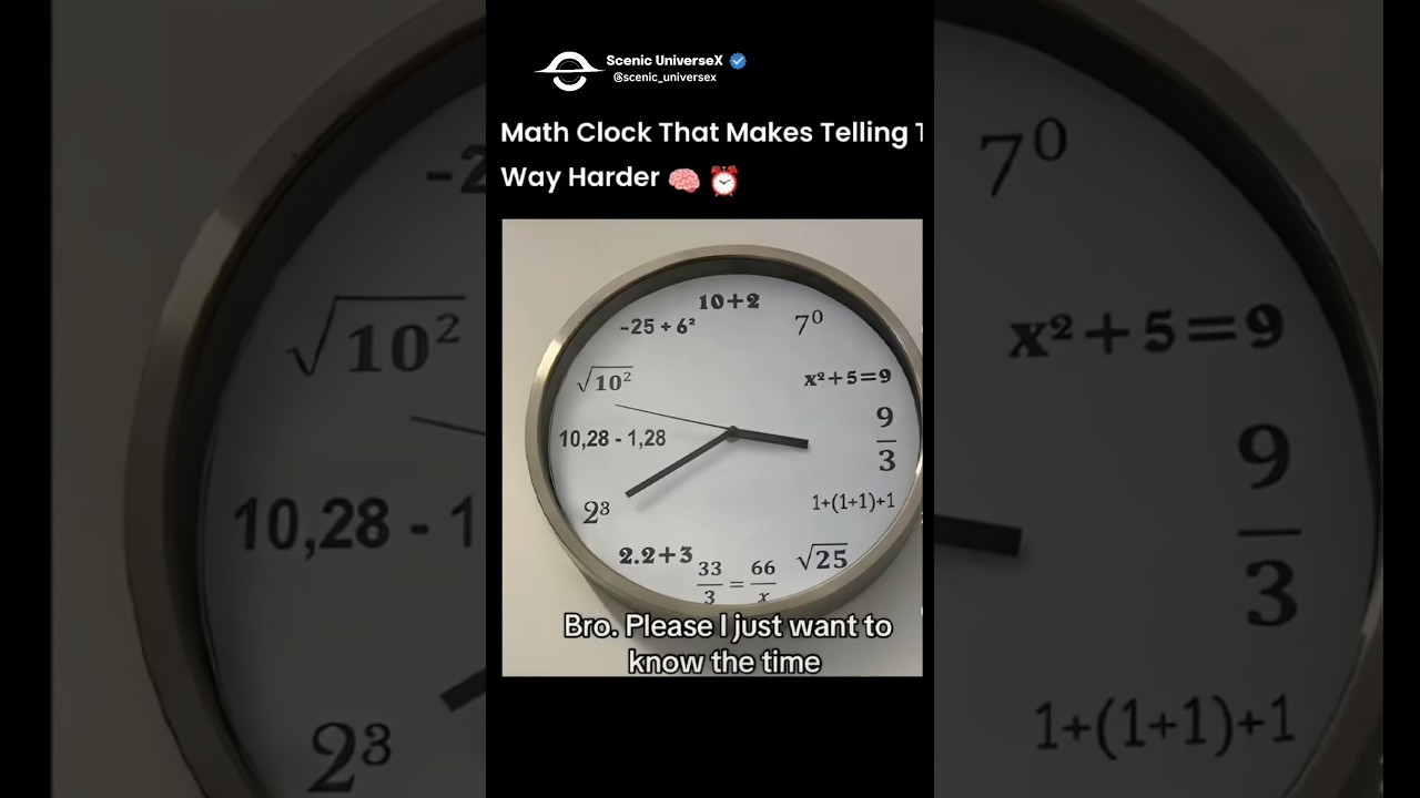 Math Clock That Makes Telling Time Way Harder 🧠⏳