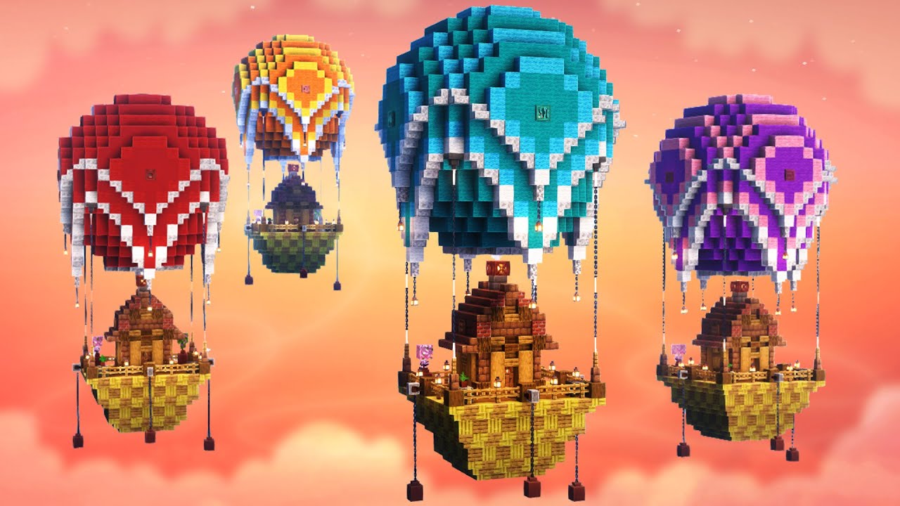 Minecraft Air Balloon Village | Build Tutorial